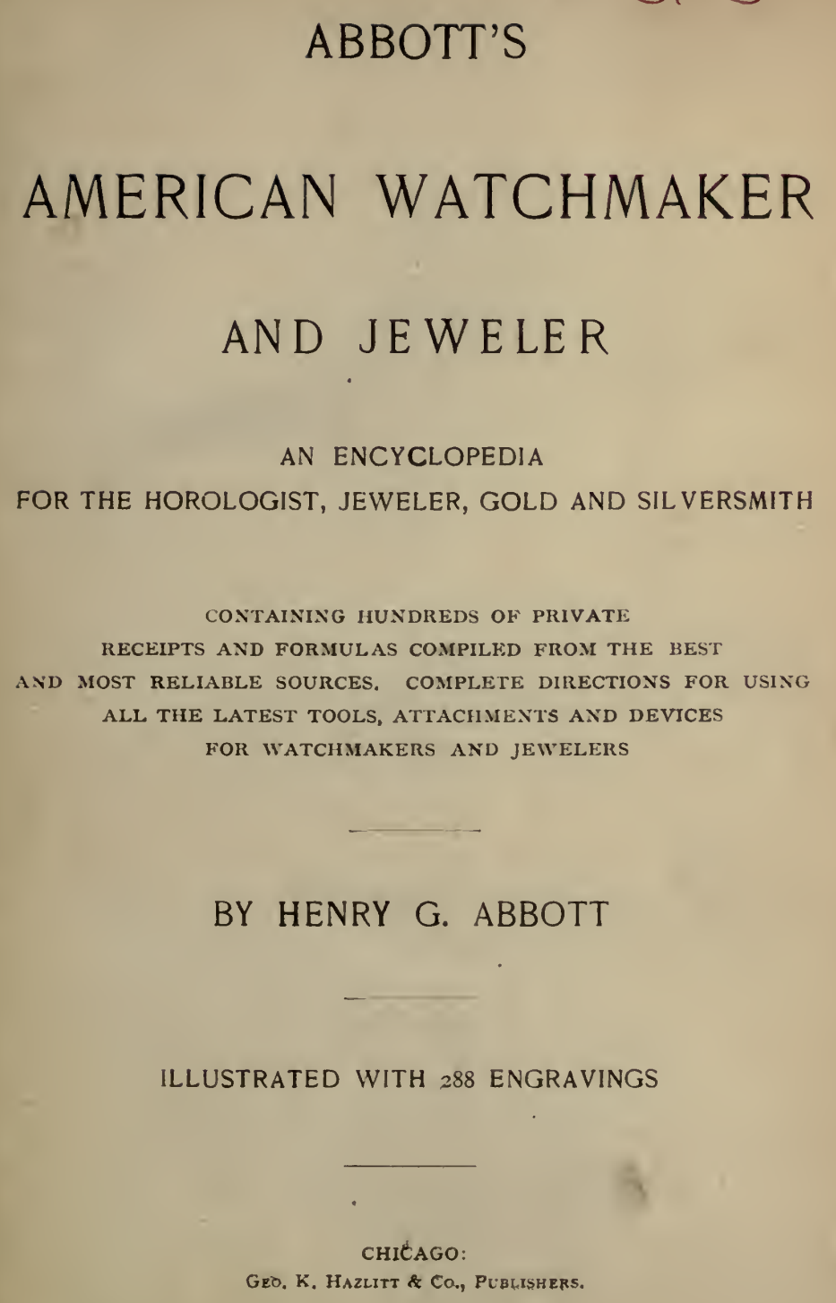 《Abbott's American Watchmaker and Jeweler》(1898)