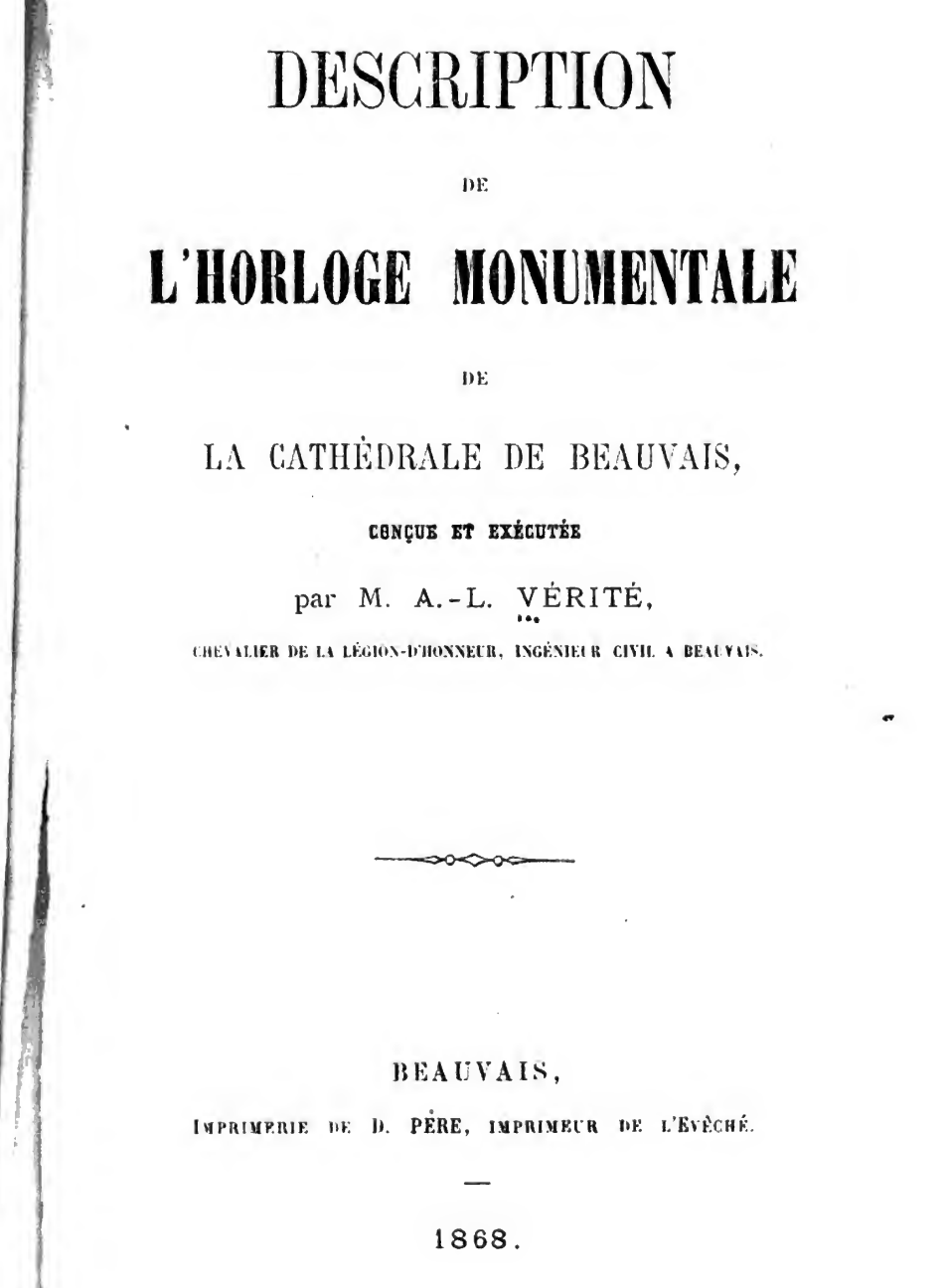 《Description de L'horloge Monumentale》