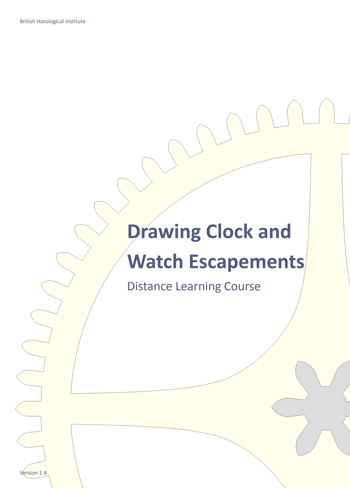 《Drawing Clock and Watch Escapements Distance Learning Course》