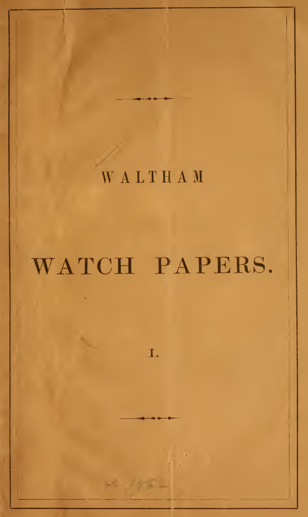 《Isochronism of Balance-Springs》(1862)