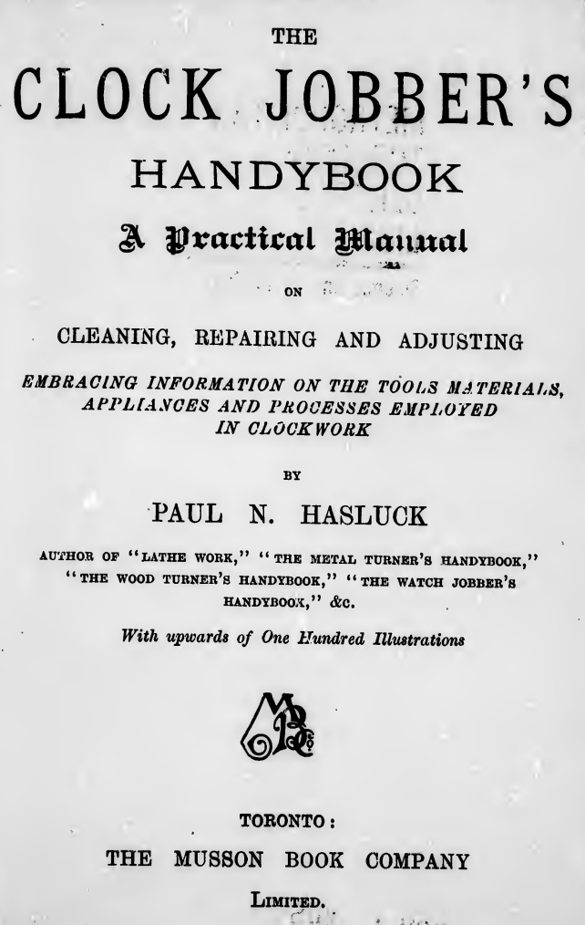 《The Clock Jobber's Handybook》