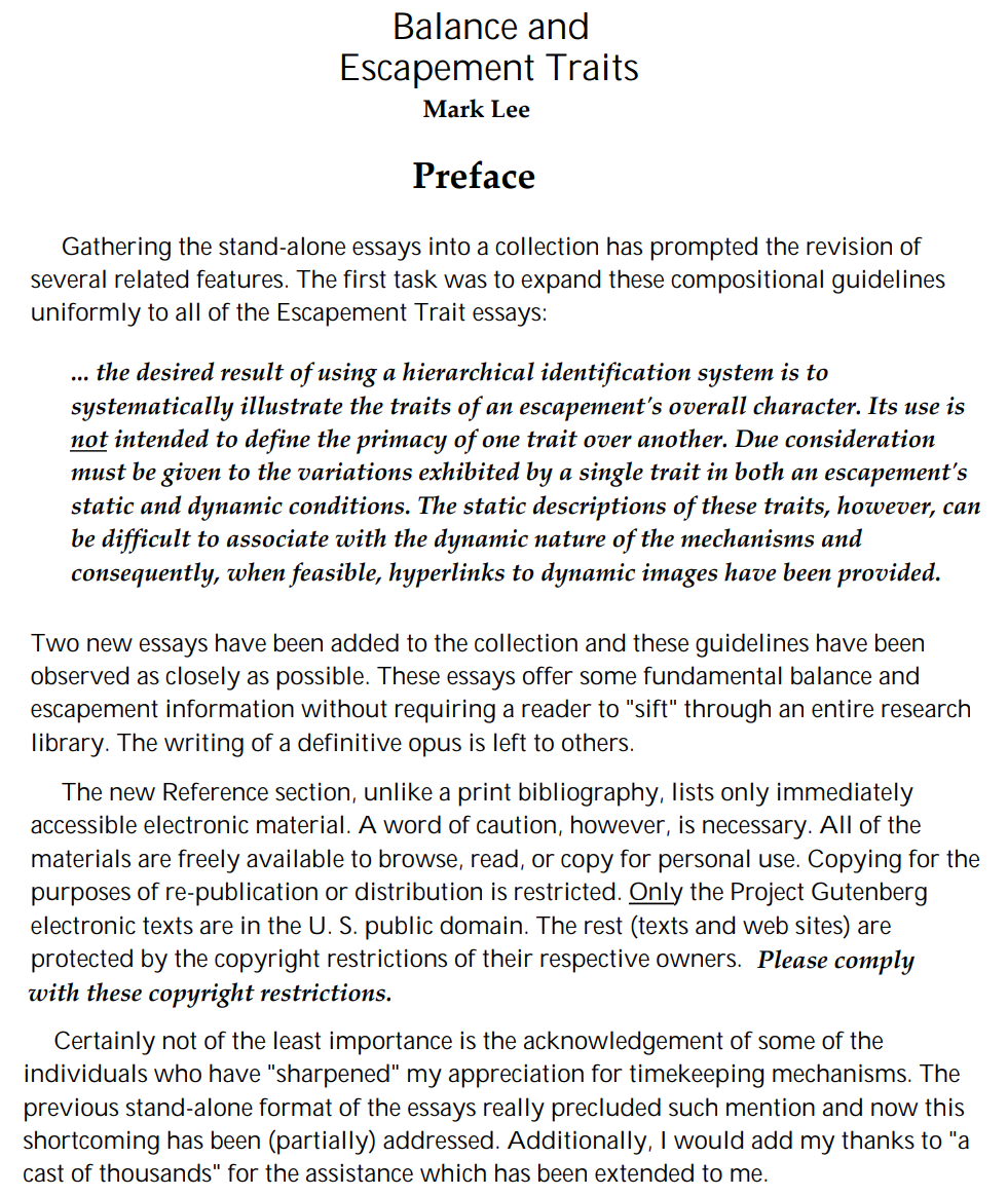 《Balance and Escapement Traits n.d.》